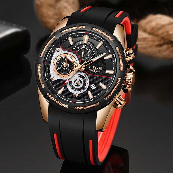 2019 new lige mens watches silicone strap waterproof sport chronograph quartz wristwatch relogio masculino+box, Slivery;brown
2019 new lige mens watches silicone strap waterproof sport chronograph quartz wristwatch relogio masculino+box, Slivery;brown
