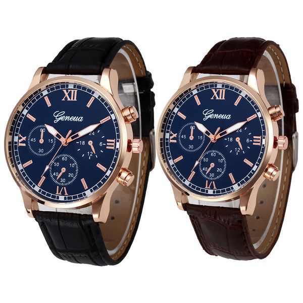 geneva retro design fashion men watches formal male reloj faux leather roman numerals dial men's quartz wrist watch clock, Slivery;brown
geneva retro design fashion men watches formal male reloj faux leather roman numerals dial men's quartz wrist watch clock, Slivery;brown