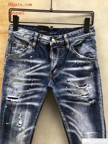 2019 fashion casual men s denim coolguy jean embroidery pants holes jeans button pants d2 long trousers 897ds, Blue
2019 fashion casual men s denim coolguy jean embroidery pants holes jeans button pants d2 long trousers 897ds, Blue