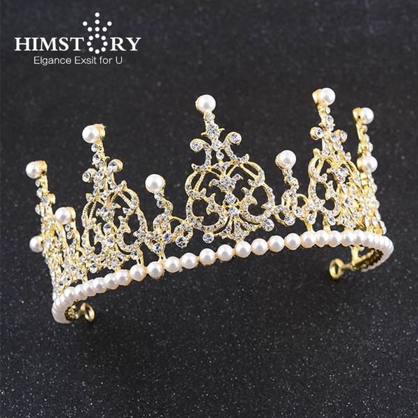 himstory oversize princess wedding hair crown bridal rhinestone crystal pearl tiara hair headpiece crown, Golden;white
himstory oversize princess wedding hair crown bridal rhinestone crystal pearl tiara hair headpiece crown, Golden;white