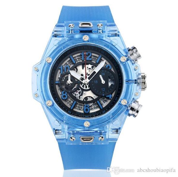 new 2019 fashion luxury men watch transparent watchband outdoors motion quartz large dial multifunction watches wristwatches all sub work, Slivery;brown
new 2019 fashion luxury men watch transparent watchband outdoors motion quartz large dial multifunction watches wristwatches all sub work, Slivery;brown