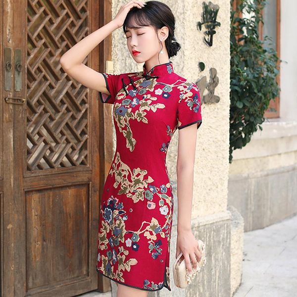 2020 лето китайской традиции вечеринку платья qipao модифицированный урожай хлопка белье ежедневно мода женщин девушка свадебные платья с ко, Red
2020 лето китайской традиции вечеринку платья qipao модифицированный урожай хлопка белье ежедневно мода женщин девушка свадебные платья с ко, Red