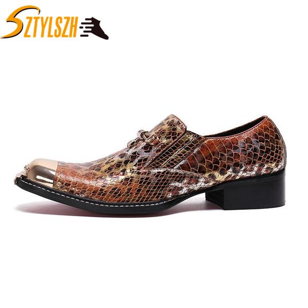 new men genuine leather oxford shoes snake skin casual business men pointed shoes wedding fashion dress boat, Black
new men genuine leather oxford shoes snake skin casual business men pointed shoes wedding fashion dress boat, Black