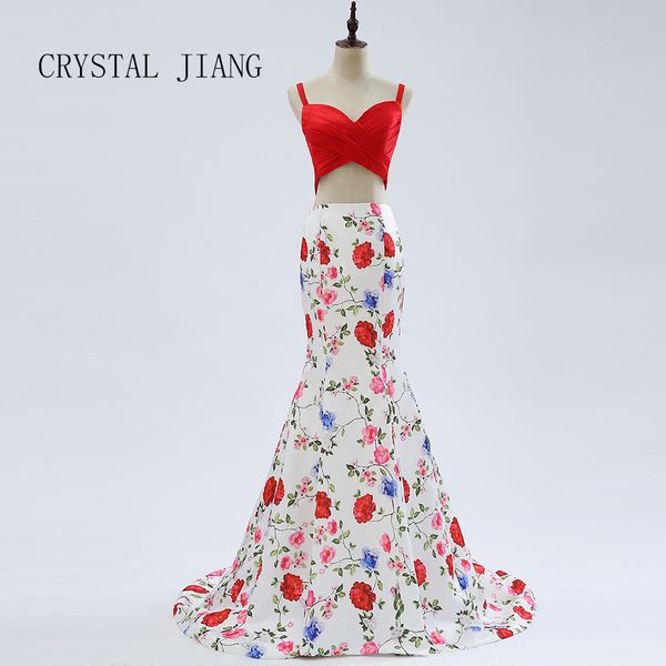 crystal jiang 2018 elegant sweetheart two pieces floral printed party gown mermaid prom dresses for ladies real p, White;black
crystal jiang 2018 elegant sweetheart two pieces floral printed party gown mermaid prom dresses for ladies real p, White;black