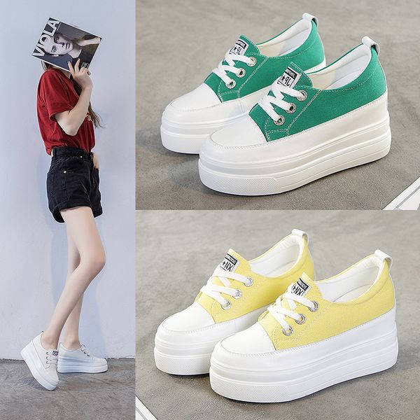 spring new lace up shoes women chunky inside increase thick soled canvas shoes lady flat platform casual canvas sneakers b515, Black
spring new lace up shoes women chunky inside increase thick soled canvas shoes lady flat platform casual canvas sneakers b515, Black