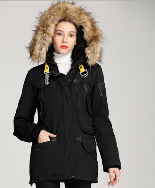 women's europe and the united states winter ladies large fur collar hooded fashion slim thick warm cotton jacket parka coat, Black
women's europe and the united states winter ladies large fur collar hooded fashion slim thick warm cotton jacket parka coat, Black