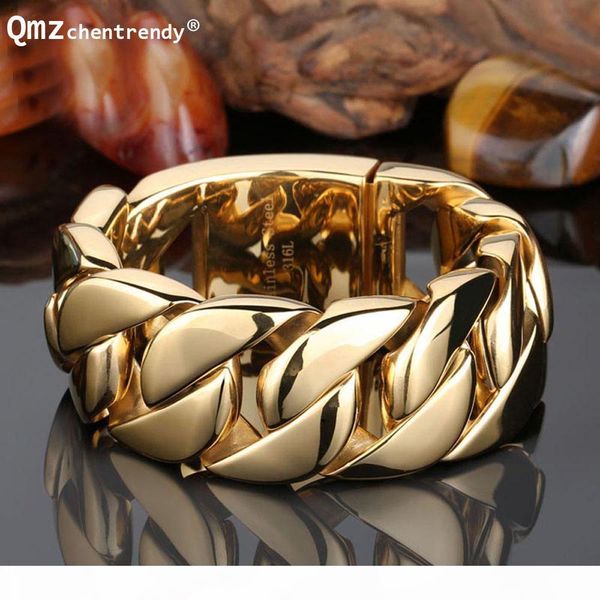 hip hop stainless steel gold curb cuban chain heavy bracelets trendsetter rapper men women accessories bangle, Golden;silver
hip hop stainless steel gold curb cuban chain heavy bracelets trendsetter rapper men women accessories bangle, Golden;silver