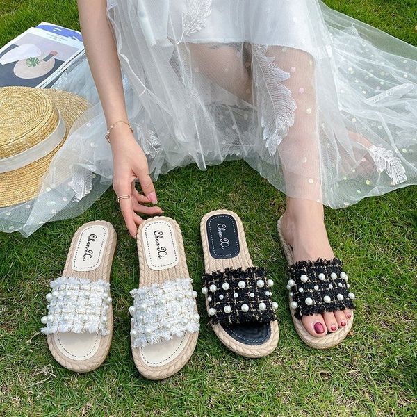 shoes house slippers platform summer woman slides fashion lady slipers women low string bead beach girl 2020 flat, Black
shoes house slippers platform summer woman slides fashion lady slipers women low string bead beach girl 2020 flat, Black