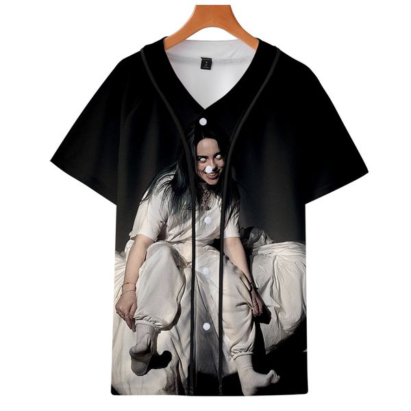singer billie eilish new fashion baseball uniform billie eilish men/women casual short sleeve jacket clothes, Black;brown
singer billie eilish new fashion baseball uniform billie eilish men/women casual short sleeve jacket clothes, Black;brown