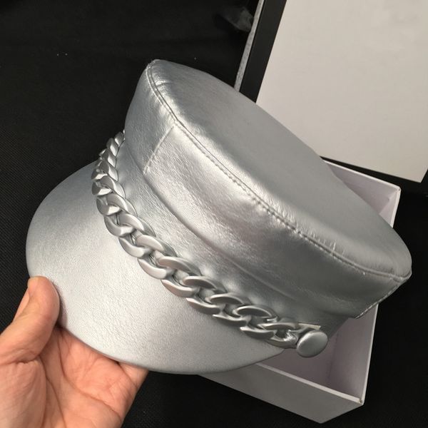 hats for men and women new silver navy cap chain duck cap flat fashion hat visors, Blue;gray
hats for men and women new silver navy cap chain duck cap flat fashion hat visors, Blue;gray