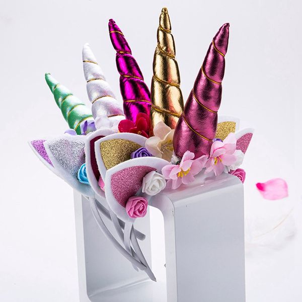cute kids women sweet flower unicorn horn hair band headband birthday party flower floral headwear crown, Slivery;white
cute kids women sweet flower unicorn horn hair band headband birthday party flower floral headwear crown, Slivery;white