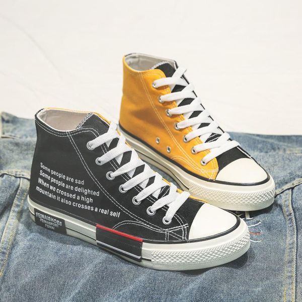 student board new ins harajuku high-canvas shoes for men and women korean fashion joker color matching mandarin duck cs04, Black
student board new ins harajuku high-canvas shoes for men and women korean fashion joker color matching mandarin duck cs04, Black