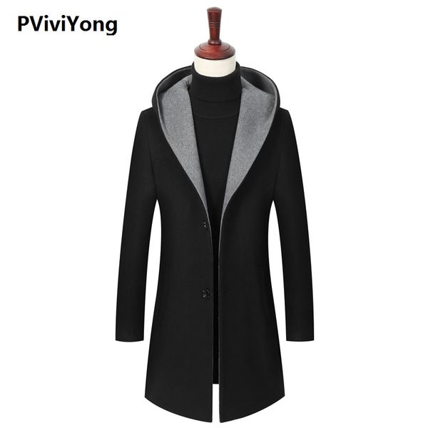 pvviyong 2019 нового aarival autumnwinter высокого качества шерсть черной траншея пальто мужчина, мужская шерсти с капюшоном куртка плюс раз, Black
pvviyong 2019 нового aarival autumnwinter высокого качества шерсть черной траншея пальто мужчина, мужская шерсти с капюшоном куртка плюс раз, Black