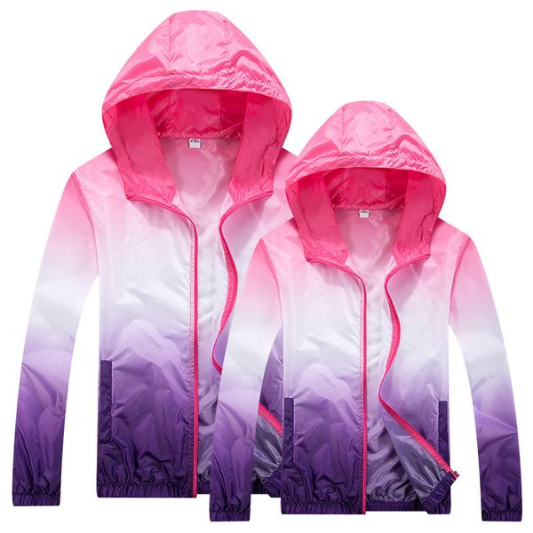 new gradient color men&women quick dry skin waterproof anti-uv coats outdoor sports clothing camping hiking male&female jacket, Blue;black
new gradient color men&women quick dry skin waterproof anti-uv coats outdoor sports clothing camping hiking male&female jacket, Blue;black