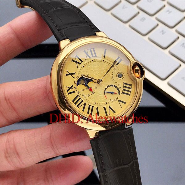 designer watch car 41mm gold 316l stainlesss steel case ballon luxury mens watches mechanical automatic movement wristwatches ballon watches, Slivery;brown
designer watch car 41mm gold 316l stainlesss steel case ballon luxury mens watches mechanical automatic movement wristwatches ballon watches, Slivery;brown