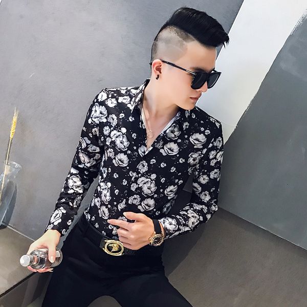 luxury royal shirt men casual slim fit long sleeve men flower print shirt camisa social masculina manga longa prom party, White;black
luxury royal shirt men casual slim fit long sleeve men flower print shirt camisa social masculina manga longa prom party, White;black