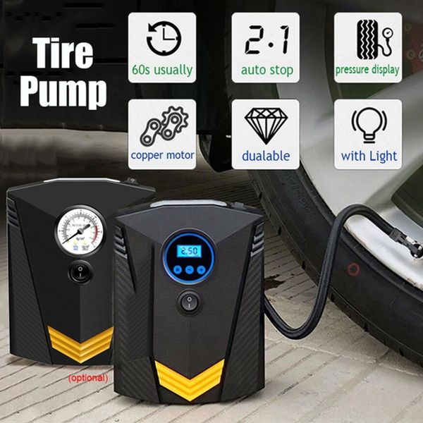 portable car air pump tire inflator with lamp tire air pump 12v automatic scharging tool box digital display digital pointer
portable car air pump tire inflator with lamp tire air pump 12v automatic scharging tool box digital display digital pointer