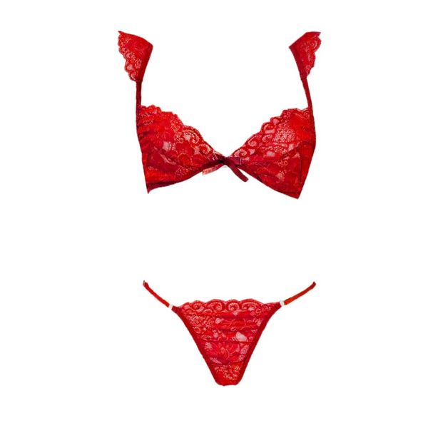 fashion underwear women lace bralette bra brief set lingerie with thong sleepwear micro bikini seductive porno set a20, Red;black
fashion underwear women lace bralette bra brief set lingerie with thong sleepwear micro bikini seductive porno set a20, Red;black
