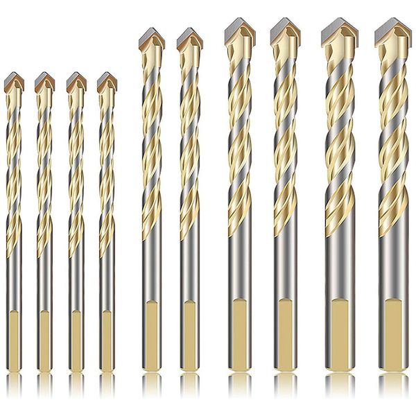 10pcs masonry drill bit set tipped ceramic tile drill bits twist for concrete brick glass plastic and wood
10pcs masonry drill bit set tipped ceramic tile drill bits twist for concrete brick glass plastic and wood