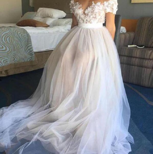 boho beach современные сексуальные платья с открытыми плечами и прозрачными кружевными свадебными платьями с короткими рукавами тюль свадебн, White
boho beach современные сексуальные платья с открытыми плечами и прозрачными кружевными свадебными платьями с короткими рукавами тюль свадебн, White