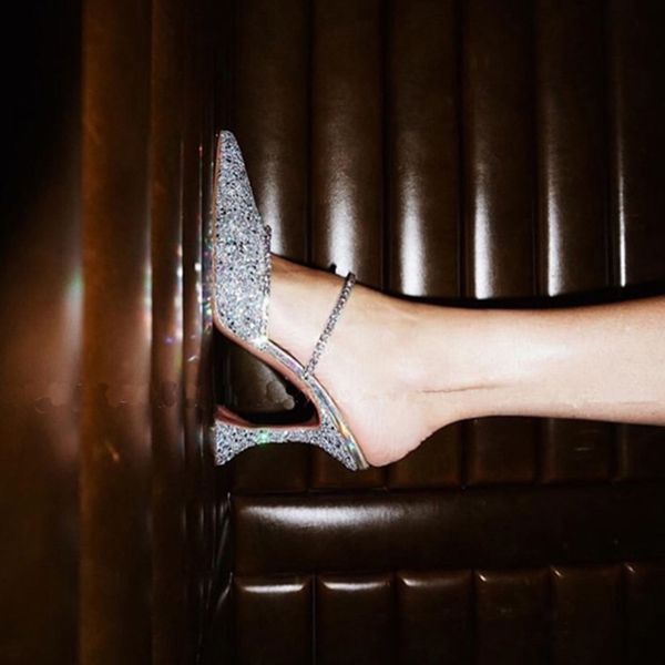 fashion new women's high heels pumps glitter rhinestone sequin pointed wineglass heels women's shoes thin heel shoes female, Black
fashion new women's high heels pumps glitter rhinestone sequin pointed wineglass heels women's shoes thin heel shoes female, Black