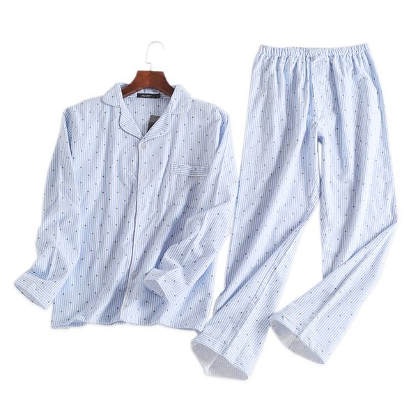 fashion blue polka dot 100% cotton mens pajamas sets autumn long sleeve sleepwear male casual pijamas hombre pyjamas for mens, Black;brown
fashion blue polka dot 100% cotton mens pajamas sets autumn long sleeve sleepwear male casual pijamas hombre pyjamas for mens, Black;brown