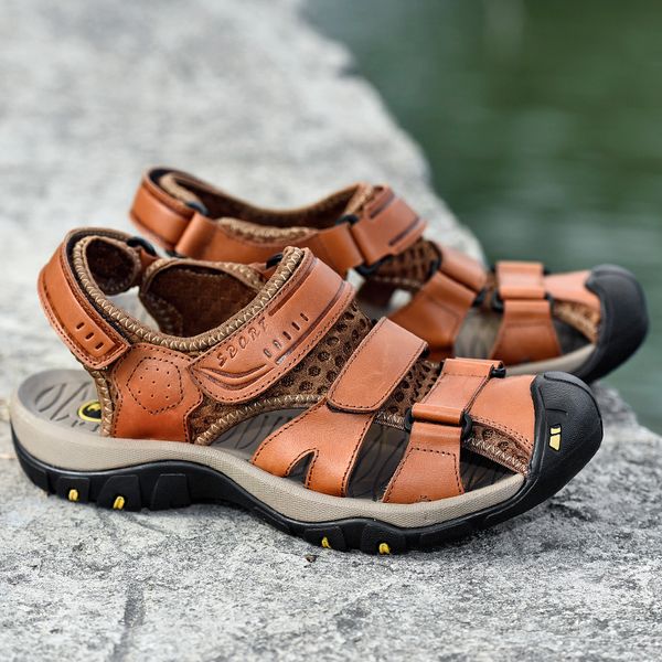 2019 leather sandals men handmade genuine hiking outdoor for 39 man summer walking mens platform casual travel closed toe, Black
2019 leather sandals men handmade genuine hiking outdoor for 39 man summer walking mens platform casual travel closed toe, Black