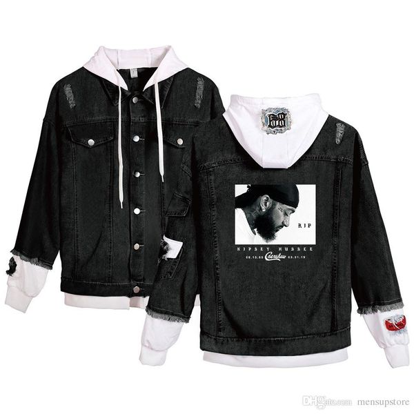 19ss men teenager rapper coats nipsey hussle denim jackets hooded fake 2pcs r.i.p hiphop casual street jacket, Black;brown
19ss men teenager rapper coats nipsey hussle denim jackets hooded fake 2pcs r.i.p hiphop casual street jacket, Black;brown