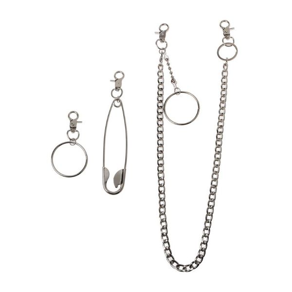 3pcs punk rock wallet chain large pin circle keychain pocket belt jeans chain x6he, Silver
3pcs punk rock wallet chain large pin circle keychain pocket belt jeans chain x6he, Silver