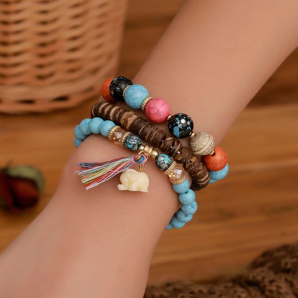 3pcs/set bohemian women bead elephant bracelet femme jewelry tassel charm stone crystal vintage bracelets bangles set boho bead, Golden;silver
3pcs/set bohemian women bead elephant bracelet femme jewelry tassel charm stone crystal vintage bracelets bangles set boho bead, Golden;silver