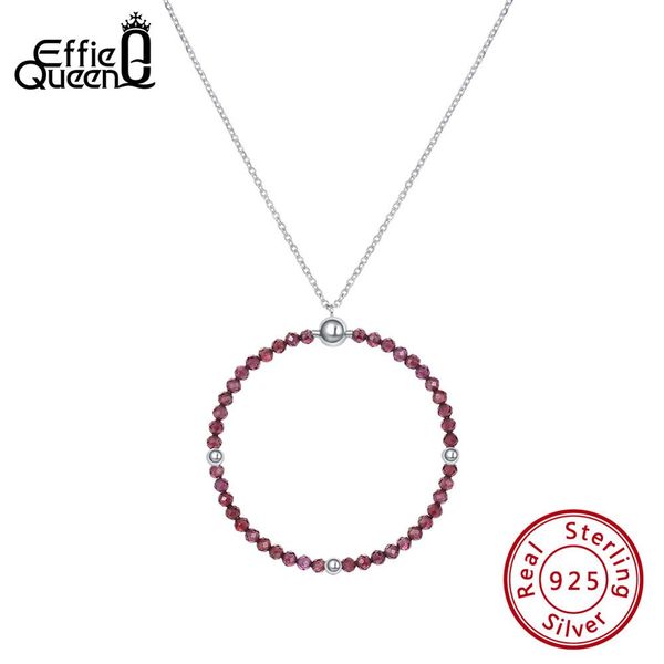 effie queen 925 silver women necklaces big round pendant with natural stone garnet beads necklace silver wedding jewelry bn159
effie queen 925 silver women necklaces big round pendant with natural stone garnet beads necklace silver wedding jewelry bn159