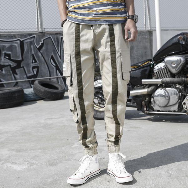 diaooaid 2019 new fashion multi-pocket color-matched men's trousers sweatpants hiphop simple personality male pencil pants, Black
diaooaid 2019 new fashion multi-pocket color-matched men's trousers sweatpants hiphop simple personality male pencil pants, Black