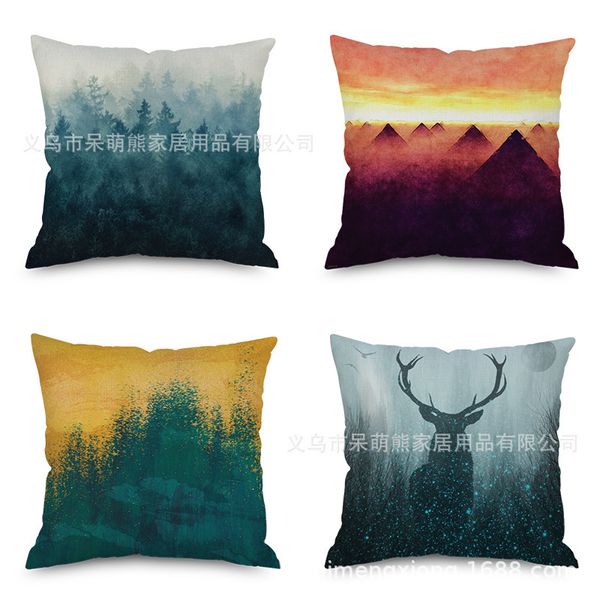 watercolor mountain tree flax pillow imitate hold ma pillow case automobile sofa back cushion cushion bedside backrest pillow factory
watercolor mountain tree flax pillow imitate hold ma pillow case automobile sofa back cushion cushion bedside backrest pillow factory