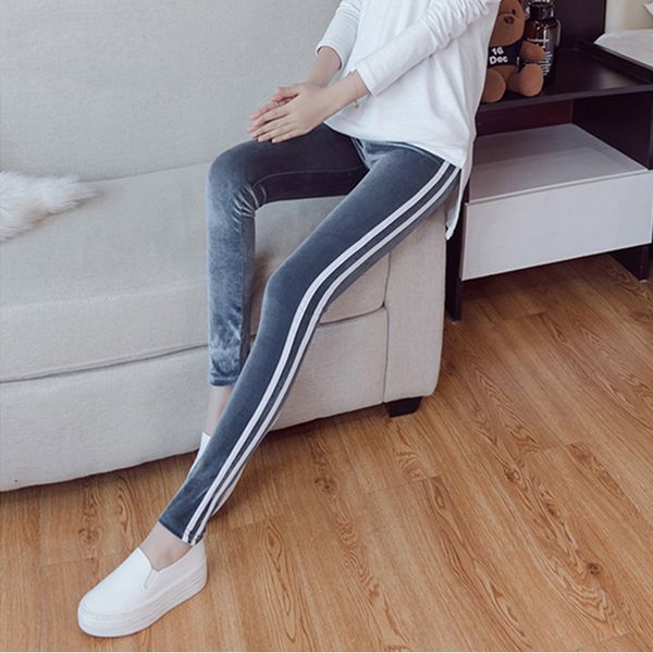 women's leggings striped high waist sports women pleuche slim leggins stretched workout sportswear skinny pencil pants casual trousers, Black
women's leggings striped high waist sports women pleuche slim leggins stretched workout sportswear skinny pencil pants casual trousers, Black