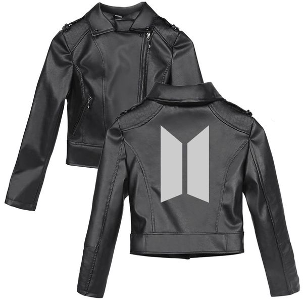 juvenile 2019bts bulletproof group leather clothing loose coat women's wear, Black;red
juvenile 2019bts bulletproof group leather clothing loose coat women's wear, Black;red