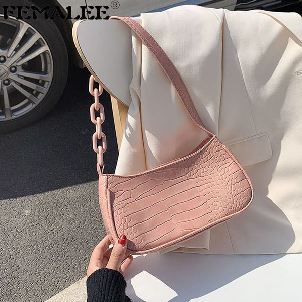 retro pu leather underarm bags 2020 hobos handbag crocodile pattern purses solid color vintage acrylic chain shoulder bag bolsa
retro pu leather underarm bags 2020 hobos handbag crocodile pattern purses solid color vintage acrylic chain shoulder bag bolsa