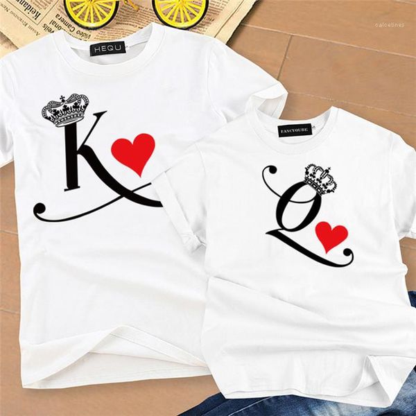 couple clothing crew neck short sleeve letter print king queen homme clothing women designer casual apparel mens summer tshirts, White;black
couple clothing crew neck short sleeve letter print king queen homme clothing women designer casual apparel mens summer tshirts, White;black