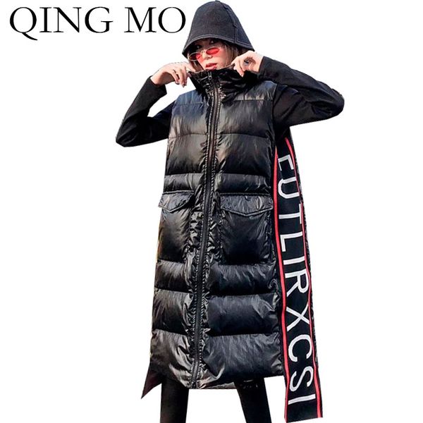qing mo winter vest women black sleeveless coat 2019 women keep warm long vest irregular female hooded coat zqy2155, Black;white
qing mo winter vest women black sleeveless coat 2019 women keep warm long vest irregular female hooded coat zqy2155, Black;white