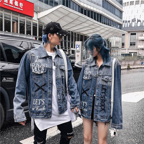 autumn new men high street print denim jacket coat women streetwear hip hop loose casual jean jacket outerwear couple clothes, Black;brown
autumn new men high street print denim jacket coat women streetwear hip hop loose casual jean jacket outerwear couple clothes, Black;brown