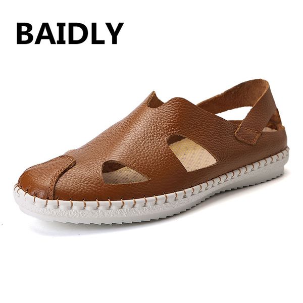 mens leather sandal summer genuine leather mens sandals fashion casual sandals slippers beach male water shoes, Black
mens leather sandal summer genuine leather mens sandals fashion casual sandals slippers beach male water shoes, Black