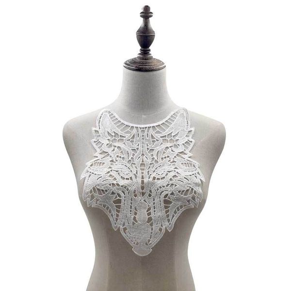 emboidery neck collar diy fake detachable collars water-soluble women corsage three-dimensional lace accessories wolf head, Black 
emboidery neck collar diy fake detachable collars water-soluble women corsage three-dimensional lace accessories wolf head, Black