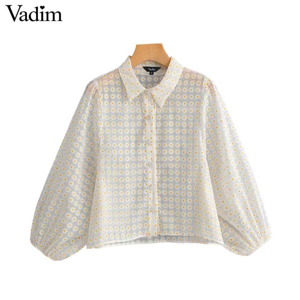 vadim women sweet floral print crop three quarter lantern sleeve transparent design female casual chic short blouses lb269, White
vadim women sweet floral print crop three quarter lantern sleeve transparent design female casual chic short blouses lb269, White