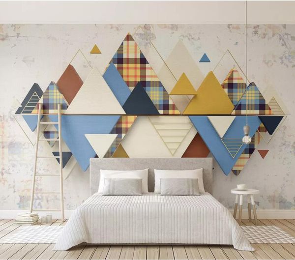 custom p wallpaper vintage plaid geometric triangle mosaic 3d fabric background wall
custom p wallpaper vintage plaid geometric triangle mosaic 3d fabric background wall