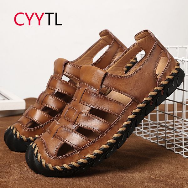 cyytl 2020 summer sandals men leather soft beach shoes protect toes outdoor plus size male sneakers sandalias chaussure homme, Black
cyytl 2020 summer sandals men leather soft beach shoes protect toes outdoor plus size male sneakers sandalias chaussure homme, Black