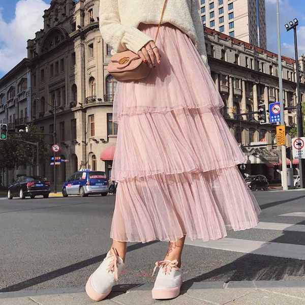 cake layered long mesh skirts spring and summer women 2020 new high waist ruffled vintage tiered tulle pleated skirt black pink
cake layered long mesh skirts spring and summer women 2020 new high waist ruffled vintage tiered tulle pleated skirt black pink