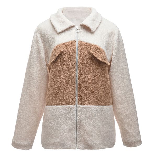 women coat outwear autumn winter warm jacket lapel long sleeve plus size splice zipper casual outerwear sweet ladies plush coat, Black;brown
women coat outwear autumn winter warm jacket lapel long sleeve plus size splice zipper casual outerwear sweet ladies plush coat, Black;brown