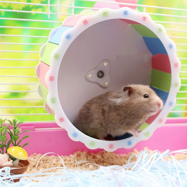 2019 selling small pet toy hamster running wheel pet sports toy cute hamster keep running wheel toy