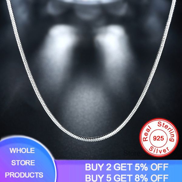 yanhui original 925 sterling silver 2mm snake chain necklace women men statement jewelry 16-24 inch cn002
yanhui original 925 sterling silver 2mm snake chain necklace women men statement jewelry 16-24 inch cn002