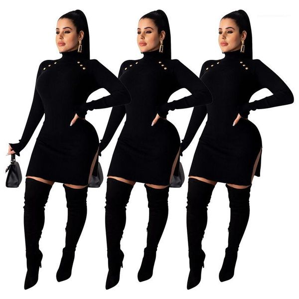 flare sleeve womens turtle neck dress casual fashion ladies dress womens split dress solid color, Black;gray
flare sleeve womens turtle neck dress casual fashion ladies dress womens split dress solid color, Black;gray