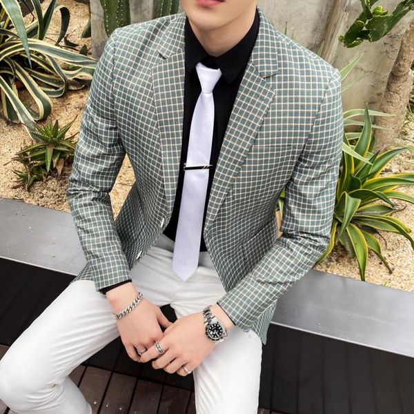 gentlemen 2020 plaid blazers mens green checked jackets elegante fashionable jacket for mens americana hombre clothing slim, White;black
gentlemen 2020 plaid blazers mens green checked jackets elegante fashionable jacket for mens americana hombre clothing slim, White;black